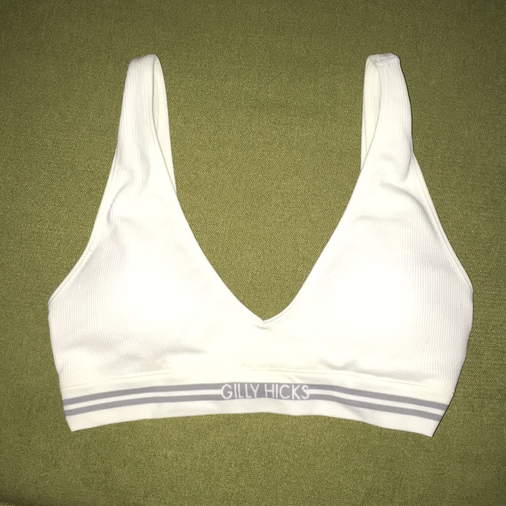 white bralette